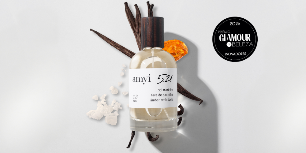 Amyi 5.21: o perfume que transforma a baunilha em frescor e ganha o Prêmio Glamour 2026